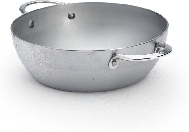de Buyer - Mineral B 11" Deep Steel Pan with Two Handles (28 cm) - 5654.28