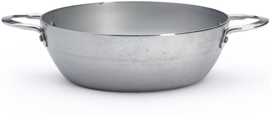 de Buyer - Mineral B 11" Deep Steel Pan with Two Handles (28 cm) - 5654.28