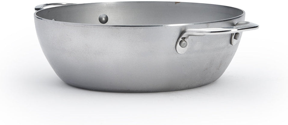 de Buyer - Mineral B 11" Deep Steel Pan with Two Handles (28 cm) - 5654.28