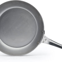 de Buyer - Mineral B Pro 12.5"/32 cm Round Steel Fry Pan with 2 Helper Handles - 5680.32