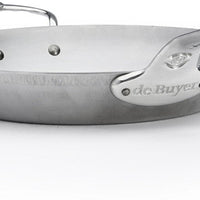 de Buyer - Mineral B Pro 12.5"/32 cm Round Steel Fry Pan with 2 Helper Handles - 5680.32