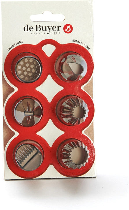 de Buyer - Pastry Nozzles For Le Tube Pastry Gun (Set Of 6) - 4150.03