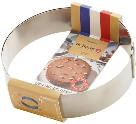 de Buyer - Stainless Steel Extensible Round Pastry Ring - 3040.01