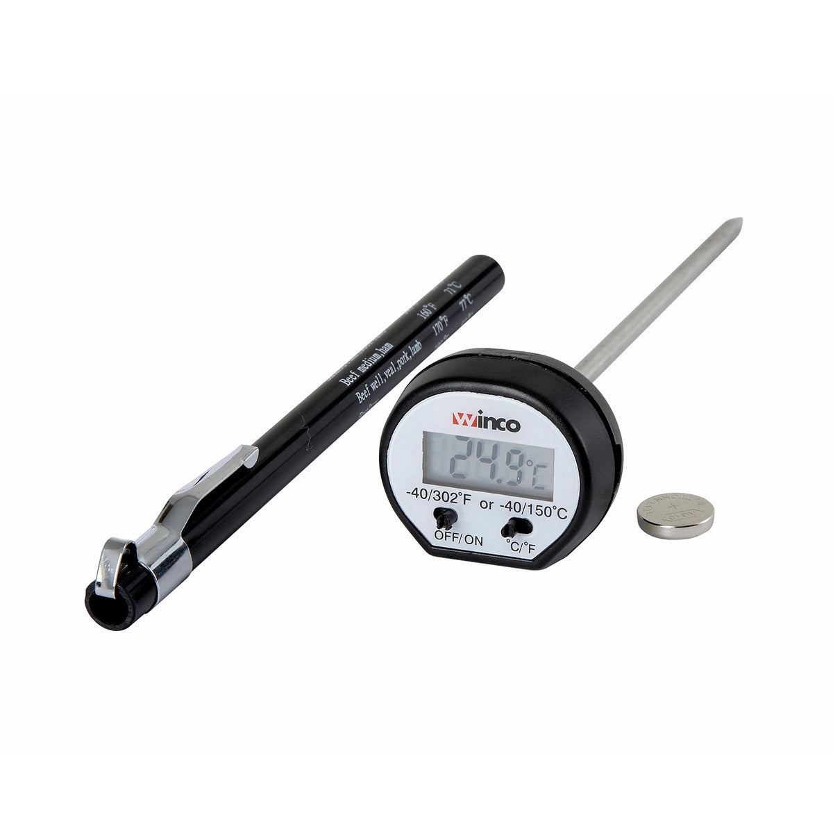 Winco - Digital Thermometer, 15/16" Lcd, 4-3/4" Probe – Winco - TMT-DG1