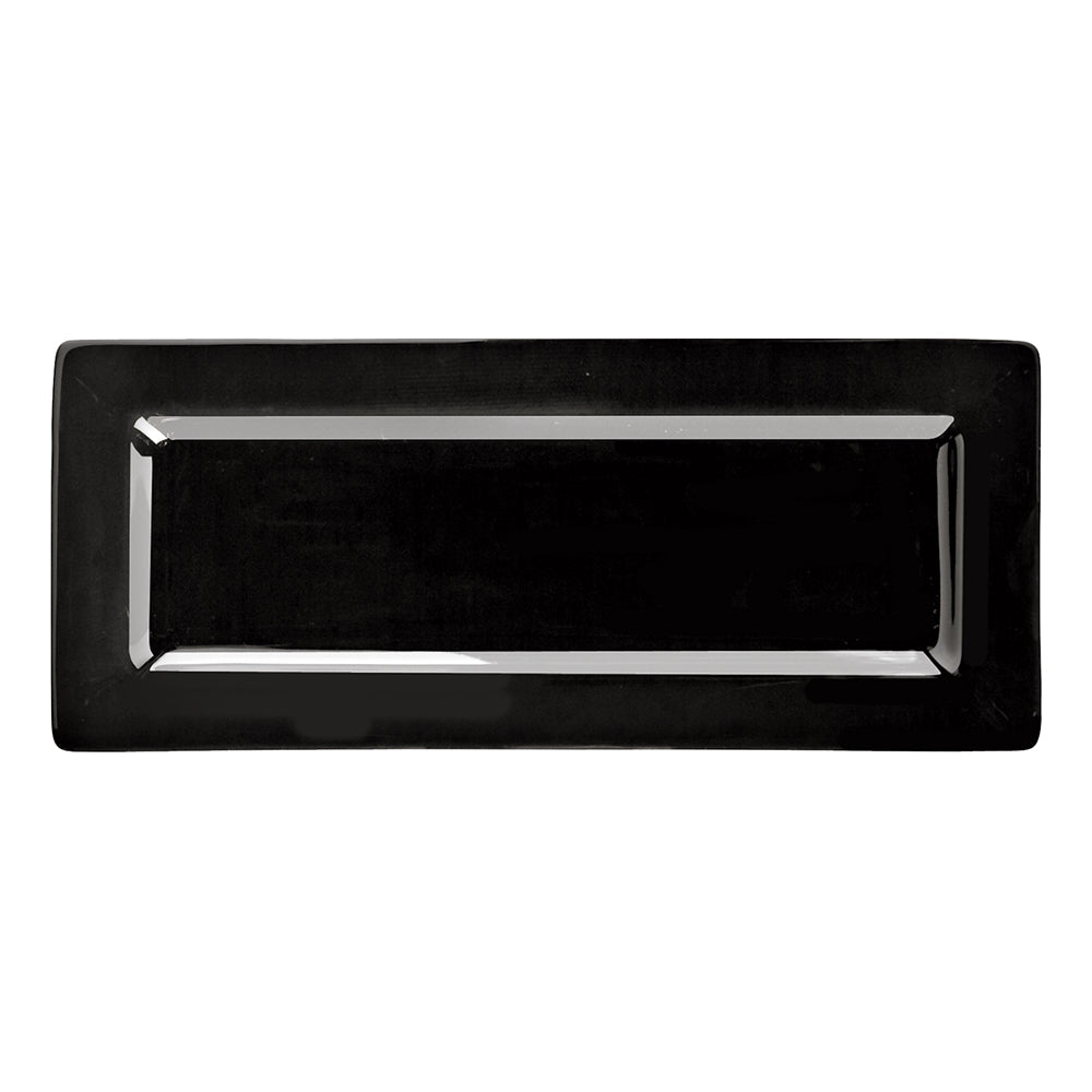 World Tableware - Slate Black 10.5" x 4.375" Ractangular Plate - Pack of 12 - SL-24-B
