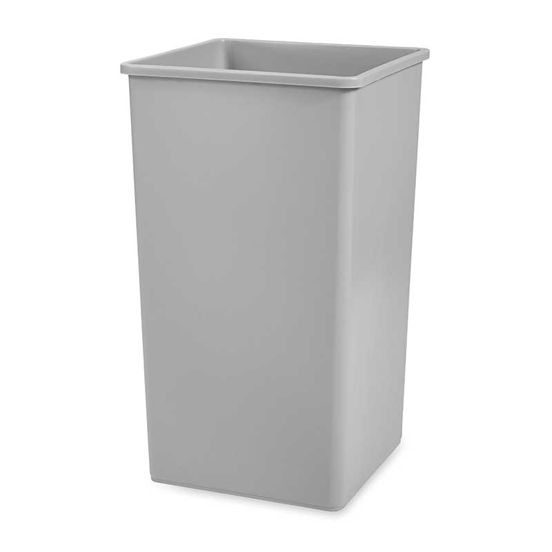 Rubbermaid Commercial - Products Untouchable 50 Gal. Gray Square Open Top Trash Can - the Home Depot - FG395900GRAY
