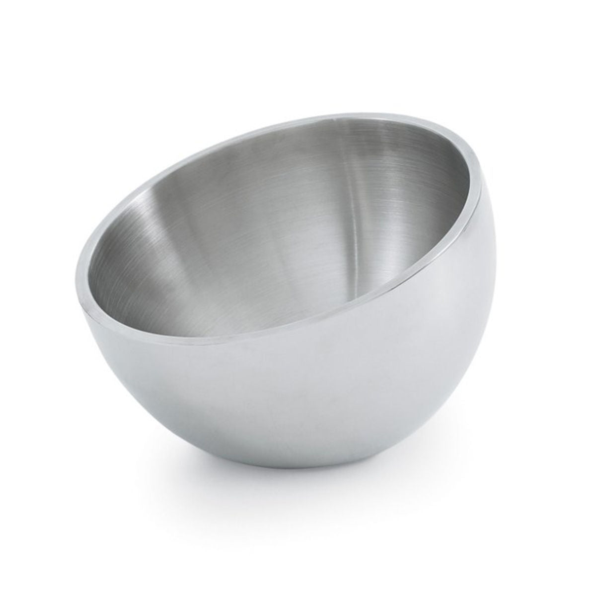 Vollrath - Double Wall Angled Insulated Display Bowl, Stainless Steel - 1-9/10 QT, Pack of 6 - 47651