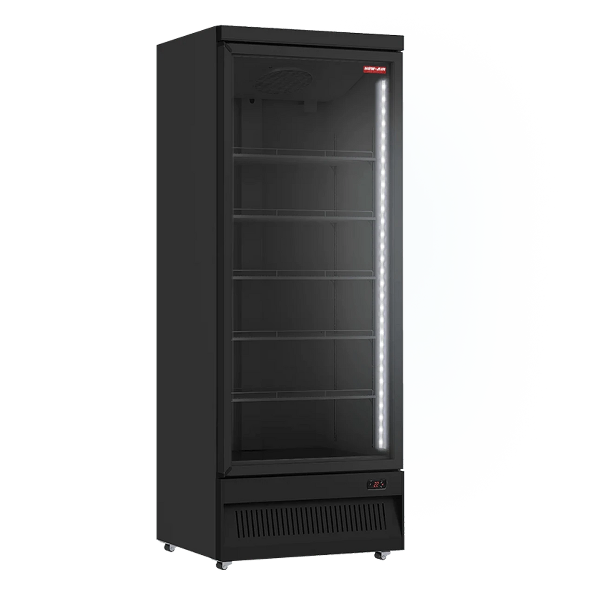 New Air - 30" Black Single Glass Door Refrigerated Merchandiser - NGR-30-HB