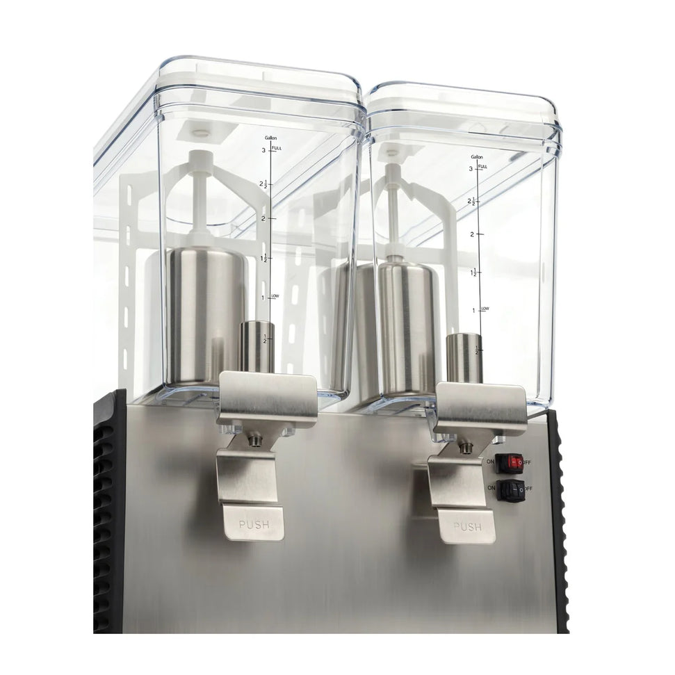 Noriota - Commercial Refrigerated Beverage Dispenser with Two 3 Gallon Bowls - NBD2