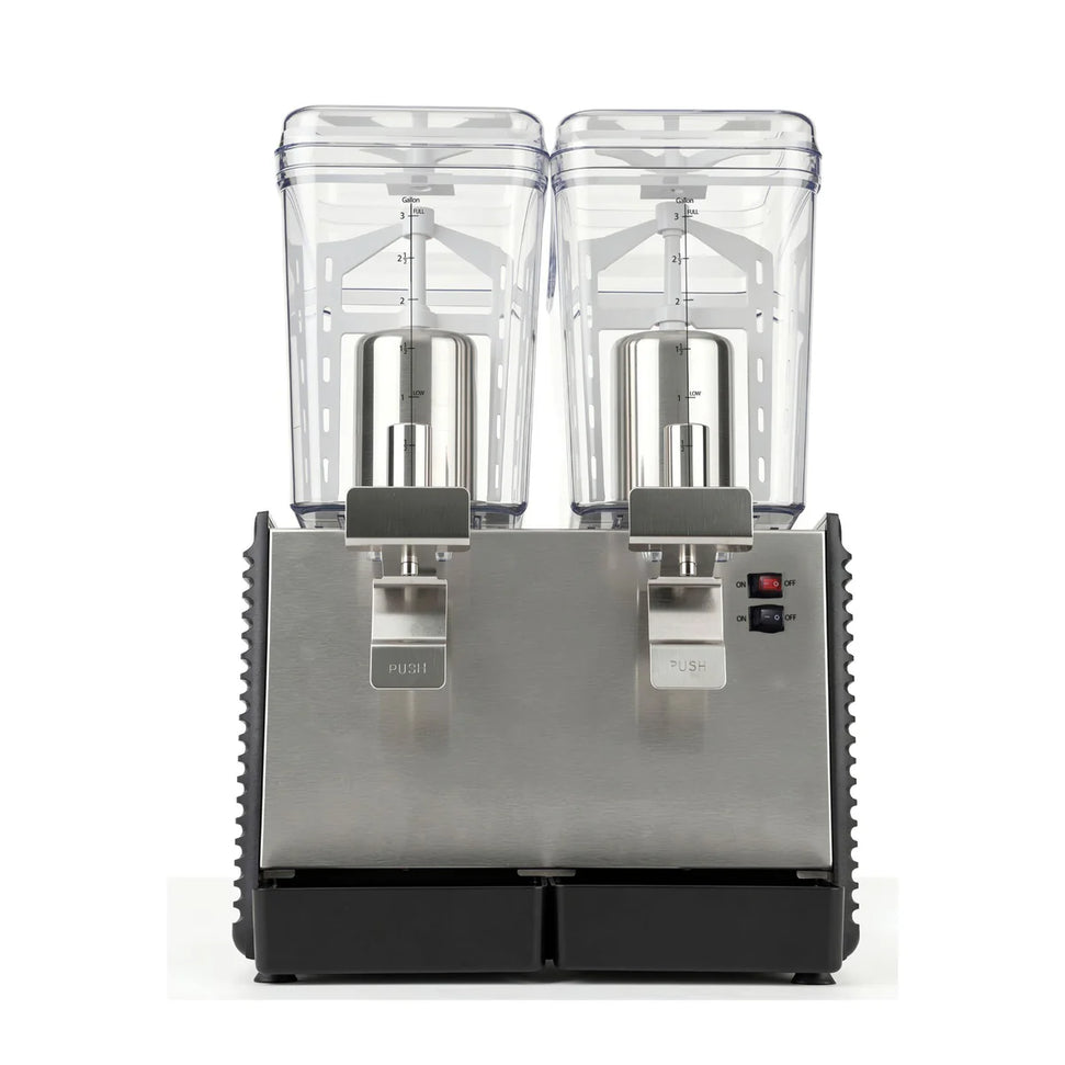 Noriota - Commercial Refrigerated Beverage Dispenser with Two 3 Gallon Bowls - NBD2