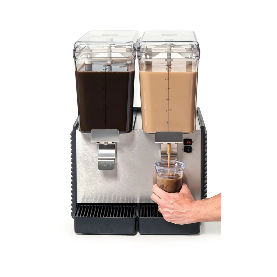 Noriota - Commercial Refrigerated Beverage Dispenser with Two 3 Gallon Bowls - NBD2