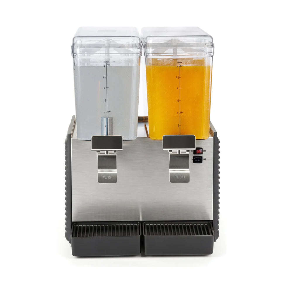 Noriota - Commercial Refrigerated Beverage Dispenser with Two 3 Gallon Bowls - NBD2