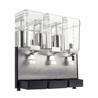 Noriota - Commercial Refrigerated Beverage Dispenser with Three 3 Gallon Bowls - NBD3