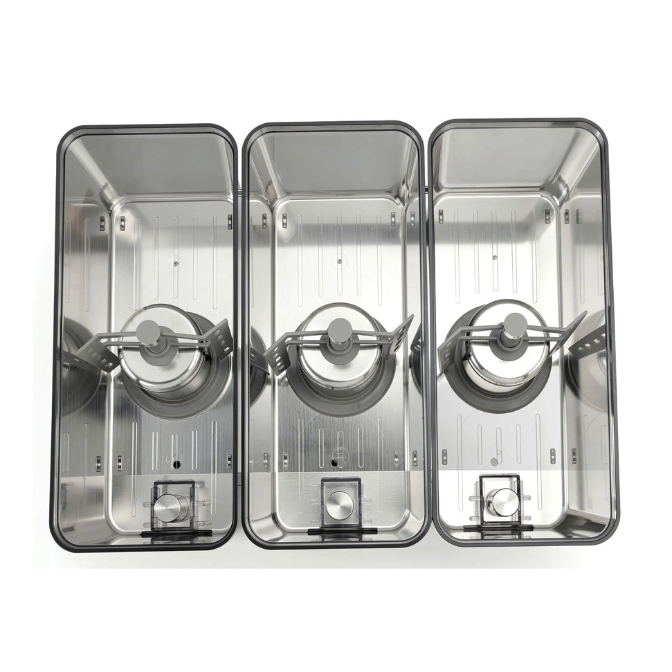 Noriota - Commercial Refrigerated Beverage Dispenser with Three 3 Gallon Bowls - NBD3