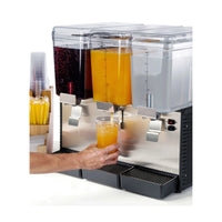 Noriota - Commercial Refrigerated Beverage Dispenser with Three 3 Gallon Bowls - NBD3