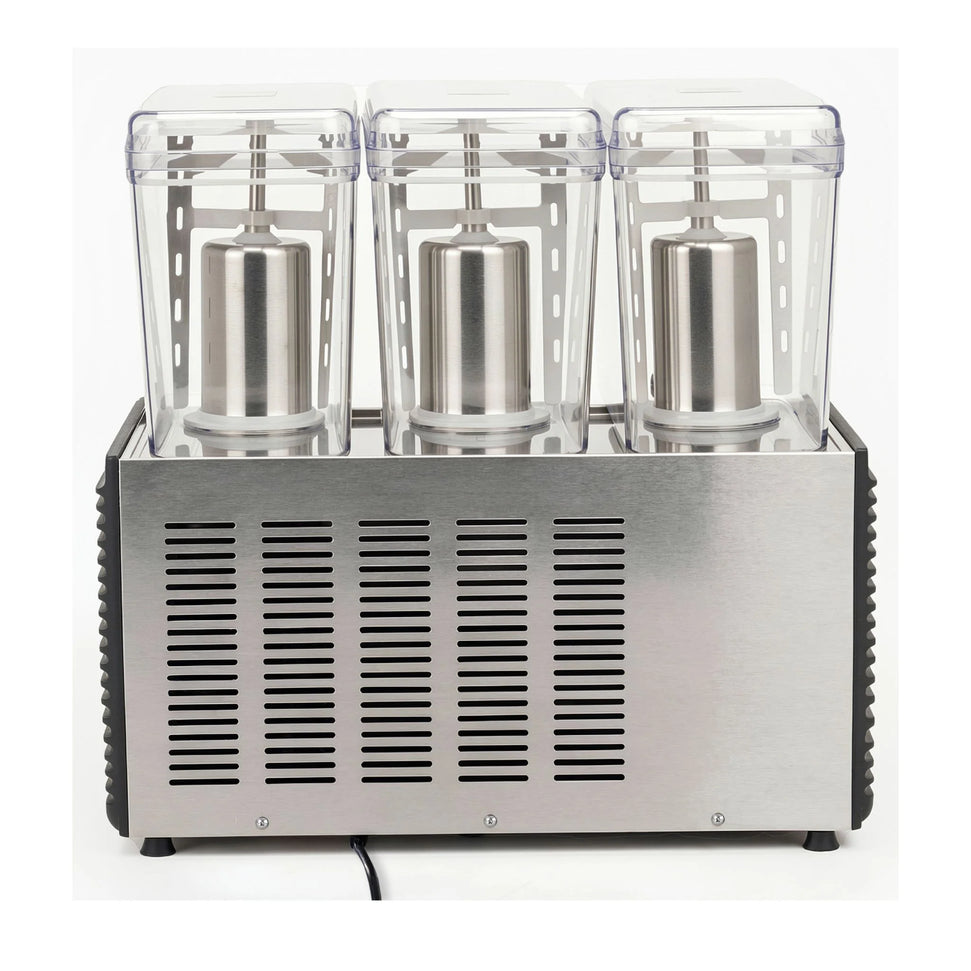 Noriota - Commercial Refrigerated Beverage Dispenser with Three 3 Gallon Bowls - NBD3
