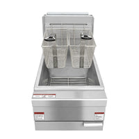 Noriota - 40 lbs Commercial Natural Gas Open Pot Fryer - NFFOP40N - ETA MID AUGUST