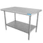BK Resources - 430 Stainless Steel Table, 48 X 30