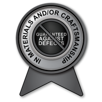 warranty badge  guaranteed against defects in materials and or craftsmanship