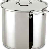 All-Clad - 16 QT Stainless Steel Stock Pot with Lid - E9076474
