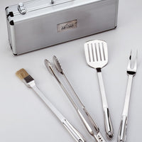 All-Clad - 4 PC Stainless Steel BBQ Tool Set with Case - T147