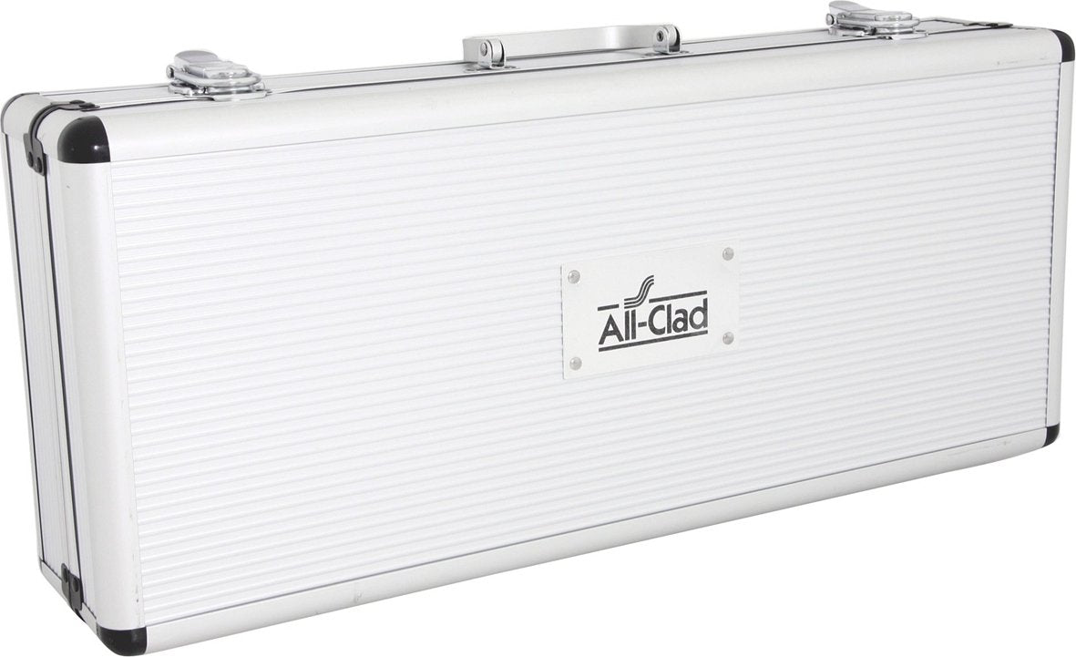 All-Clad - 4 PC Stainless Steel BBQ Tool Set with Case - T147