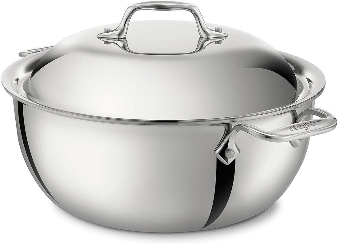 All-Clad - D3 Stainless 5.5 QT Dutch Oven with Lid - 4500