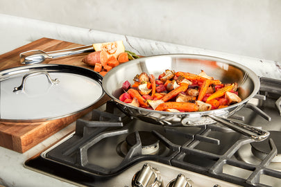 All-Clad - D3 Stainless Steel 12" Fry Pan with Lid - 41126