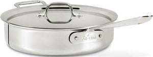 All-Clad - D3 Stainless 4 QT Saute Pan with Lid - 4404