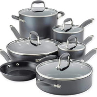 Anolon - 11 PC Advanced Home Hard Anodized Non-Stick Cookware Set Moonstone - 84631