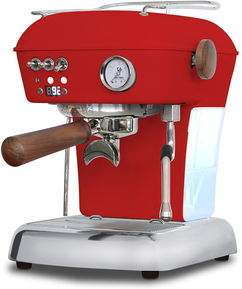 Ascaso - Dream PID Versatile Espresso Machine Matte Red/Wood - DR.610 (Special Order Item, ETA 3-4 Weeks)