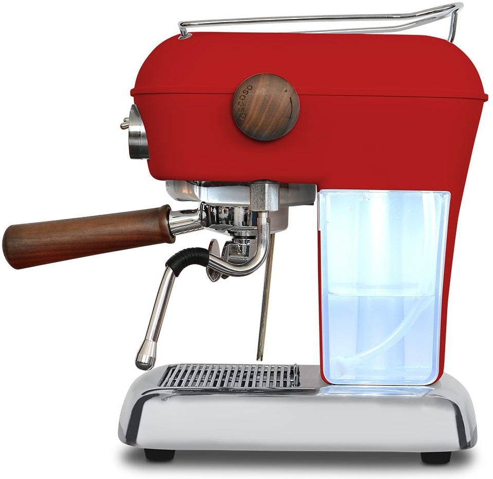 Ascaso - Dream PID Versatile Espresso Machine Matte Red/Wood - DR.610 (Special Order Item, ETA 3-4 Weeks)