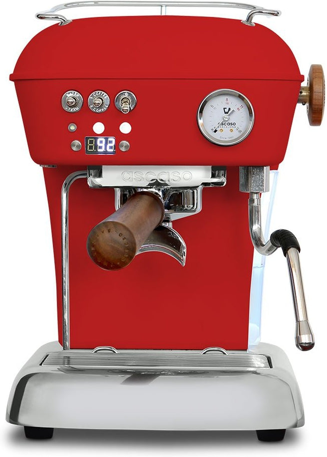 Ascaso - Dream PID Versatile Espresso Machine Matte Red/Wood - DR.610 (Special Order Item, ETA 3-4 Weeks)