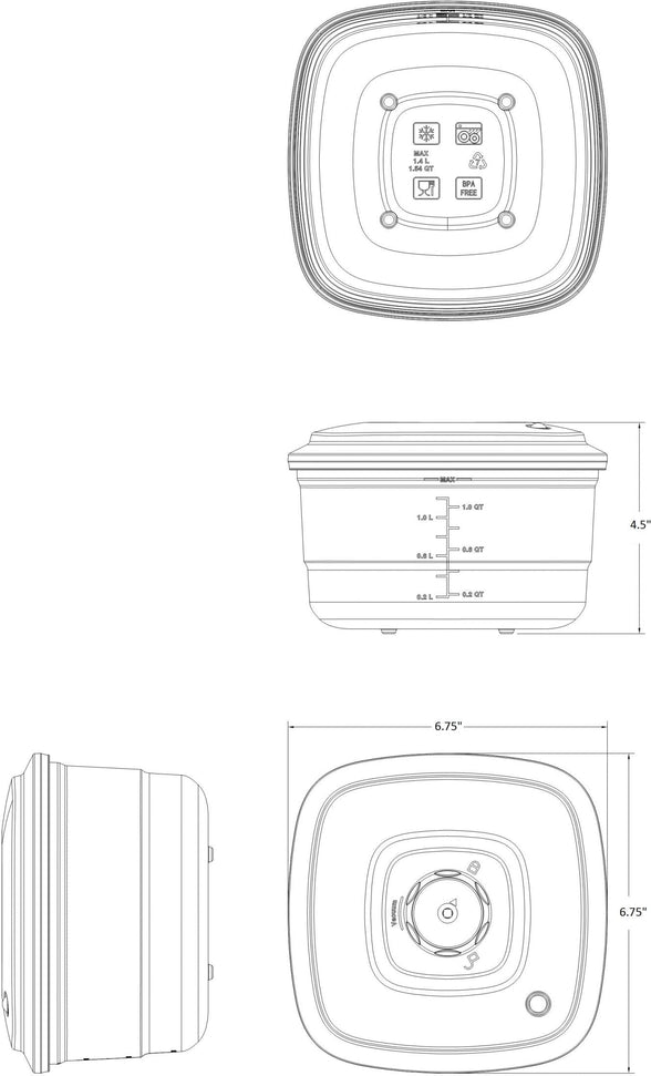 Atmovac - Domestic Vacuum Container Kit, Pack of 3 - ATV-DVCK