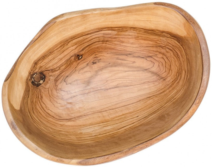 Berard - 10" Olivewood Rustic Oval Bowl - 81580