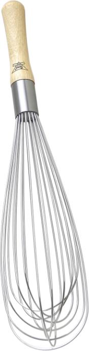 Best Manufacturers - 14" Stainless Steel Pro French Whip with Wood Handle - BE-14SW