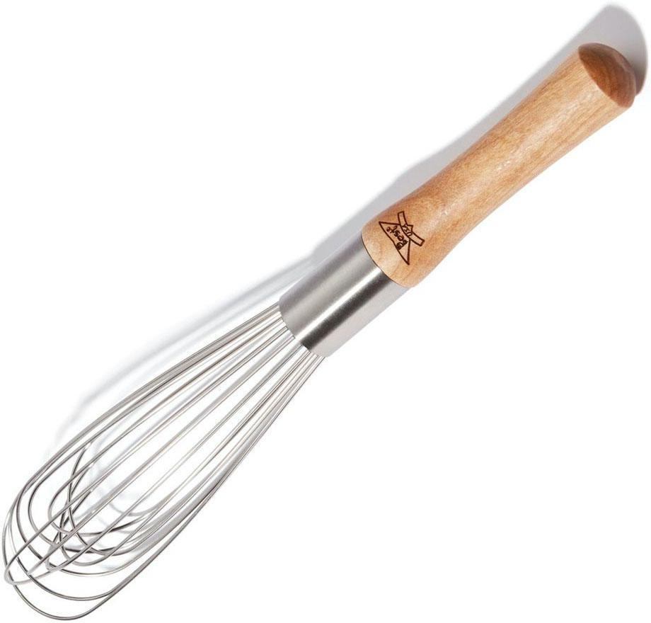 Best Manufacturers - 8" Stainless Steel Mini Whip with Wood Handle - BE-8SW