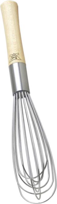 Best Manufacturers - 8" Stainless Steel Mini Whip with Wood Handle - BE-8SW