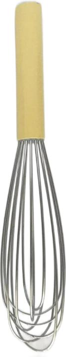 Best Manufacturers - 8" Stainless Steel Mini Whip with Yellow Handle - BE-820-04