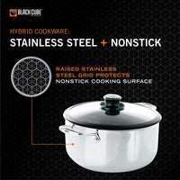 Black Cube Hybrid - 7.5 QT Nonstick Stock Pot With Lid - BC528