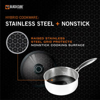 Black Cube Hybrid - 8" Nonstick Sauce Pan With Lid - BC320 - DISCONTINUED