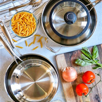 Black Cube Stainless - 3 QT Saute Pan With Lid - BCSS724