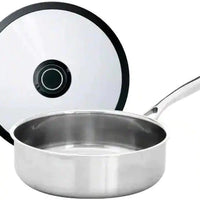 Black Cube Stainless - 3 QT Saute Pan With Lid - BCSS724