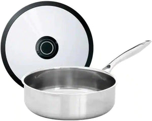 Black Cube Stainless - 3 QT Saute Pan With Lid - BCSS724