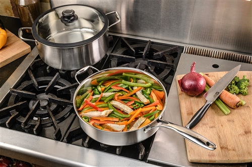 Black Cube Stainless - 4.5 QT Saute Pan With Lid - BCSS728 - DISCONTINUED