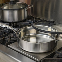 Black Cube Stainless - 4.5 QT Saute Pan With Lid - BCSS728 - DISCONTINUED