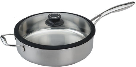Black Cube Stainless - 4.5 QT Saute Pan With Lid - BCSS728 - DISCONTINUED