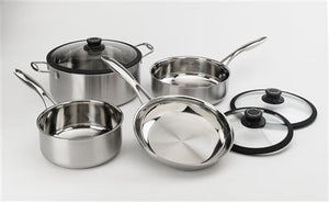 Black Cube Stainless - 7 PC Cookware Set - BCSSSET7