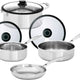 Black Cube Stainless - 7 PC Cookware Set - BCSSSET7