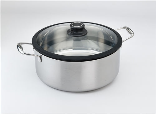 Black Cube Stainless - 7.5 QT Stock Pot With Lid - BCSS528 - DISCONTINUED